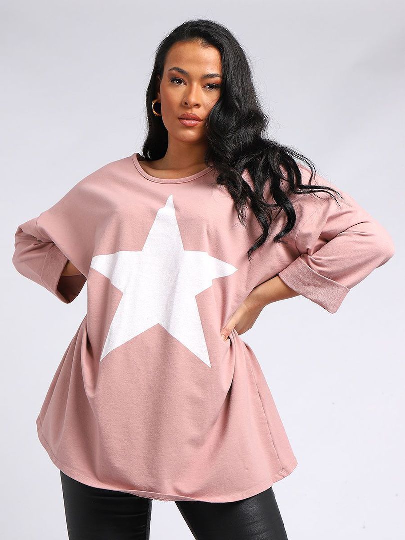 Zola Star Sweater Pink "Made In Italy" image 2